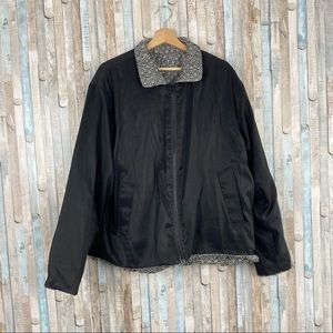 Mycra Pac M L Black Gray Reversible Jacket